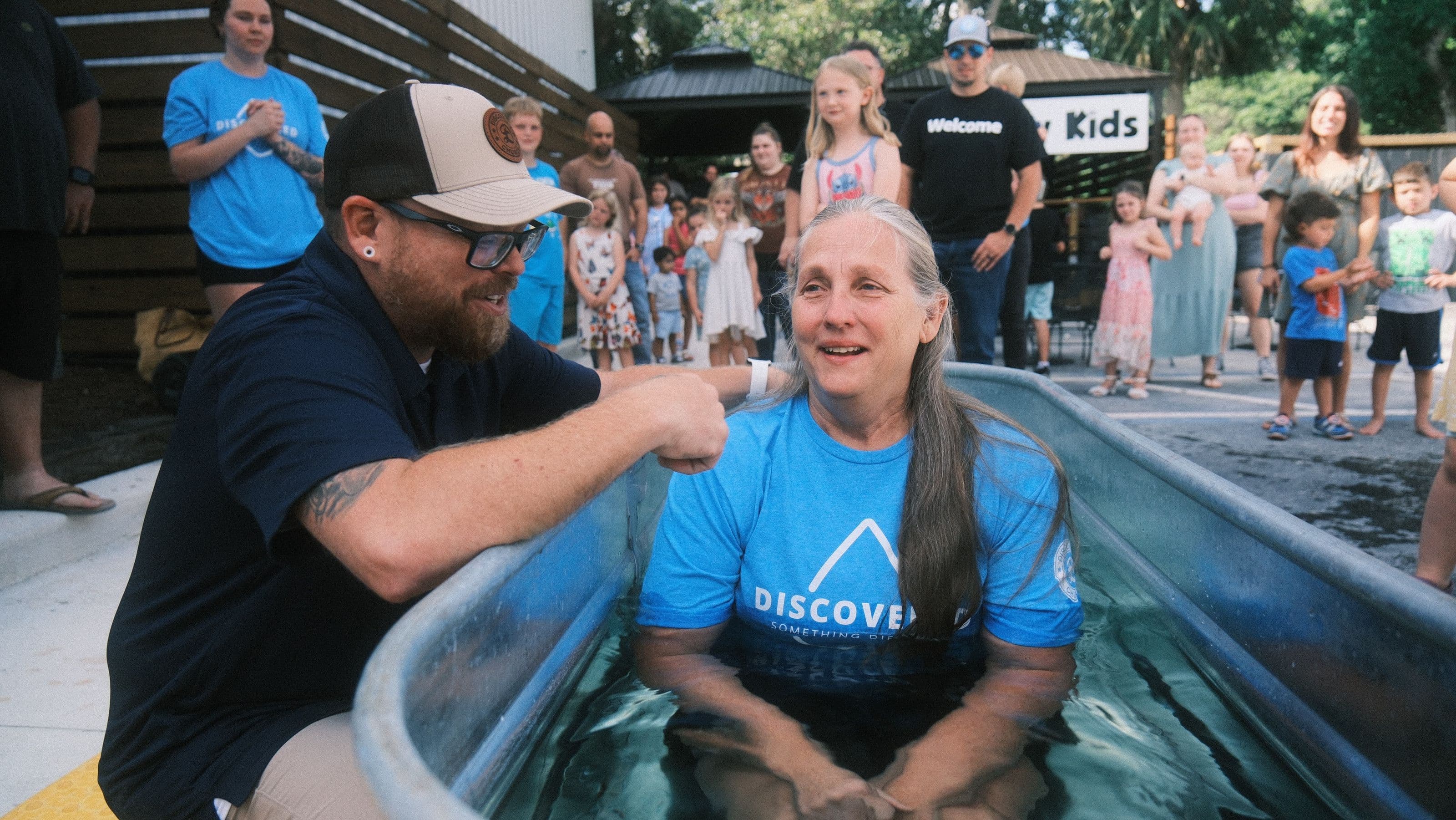 A baptism at Discovery Church.